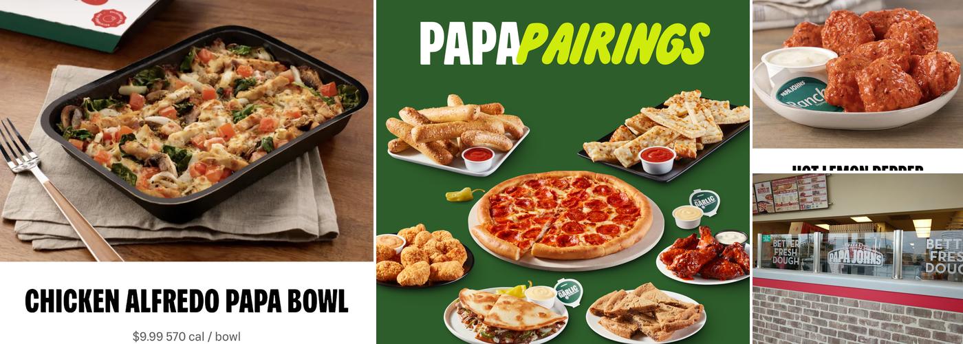 Papa Johns Pizza Menu