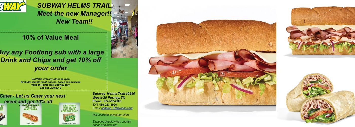 Subway Menu
