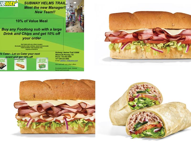 Subway Menu