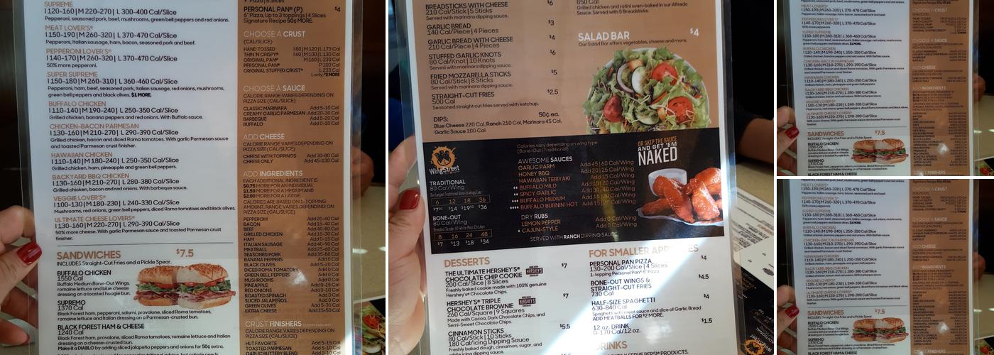 Pizza Hut Menu