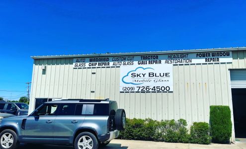 Sky Blue Mobile Glass