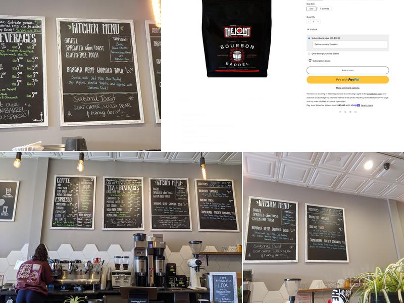 The Joint Coffee Co. Menu