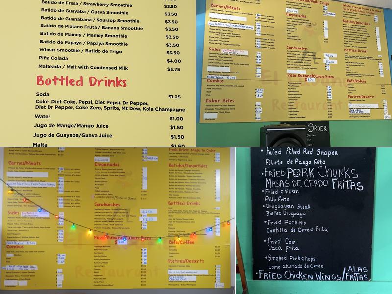 El Cubano Restaurant Menu