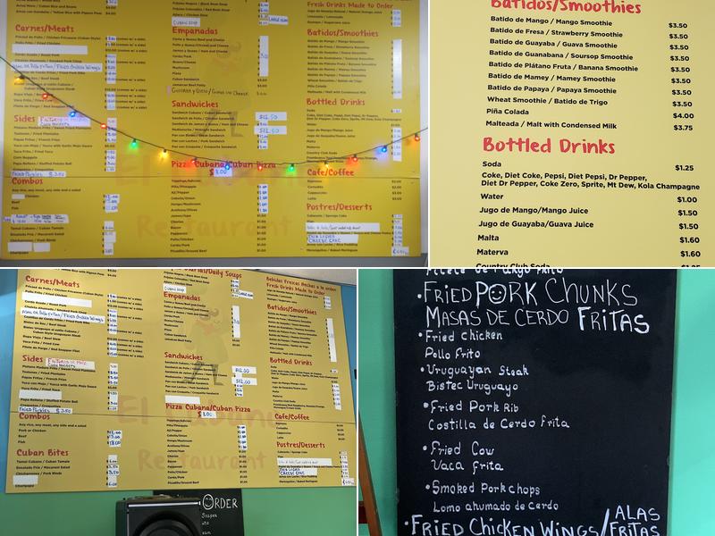 El Cubano Restaurant Menu