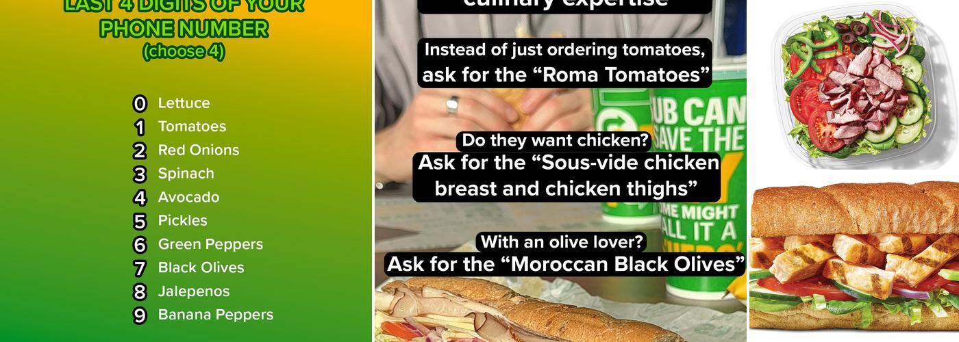 Subway Menu