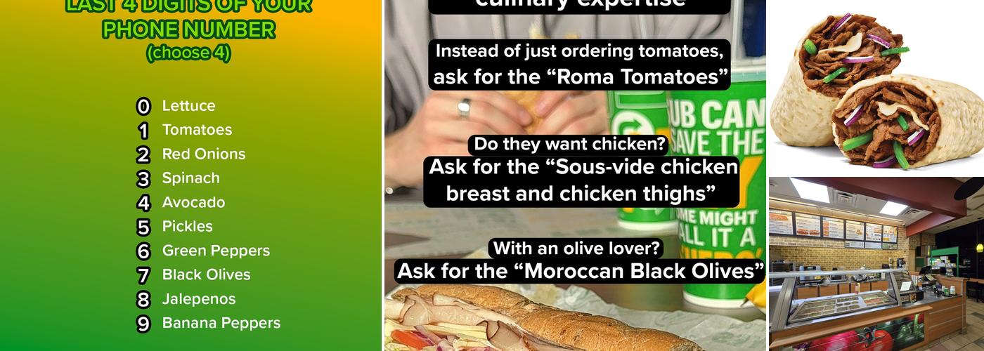 Subway Menu