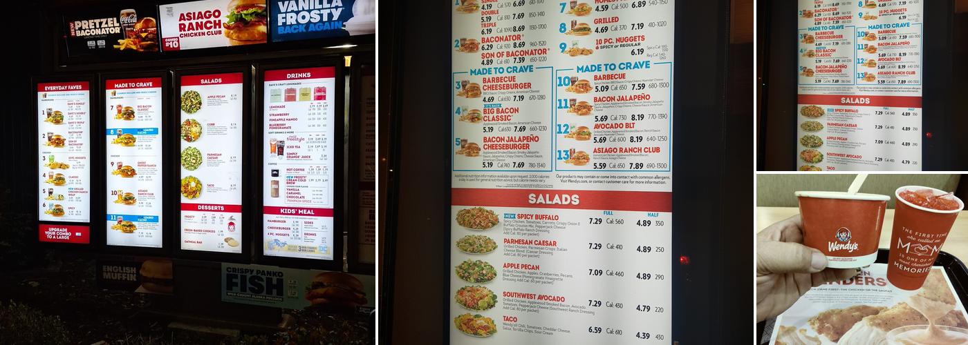 Wendy's Menu