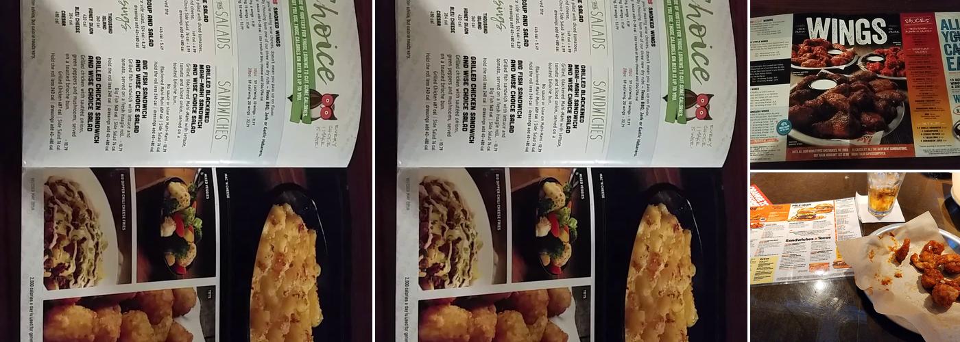 Hooters Menu