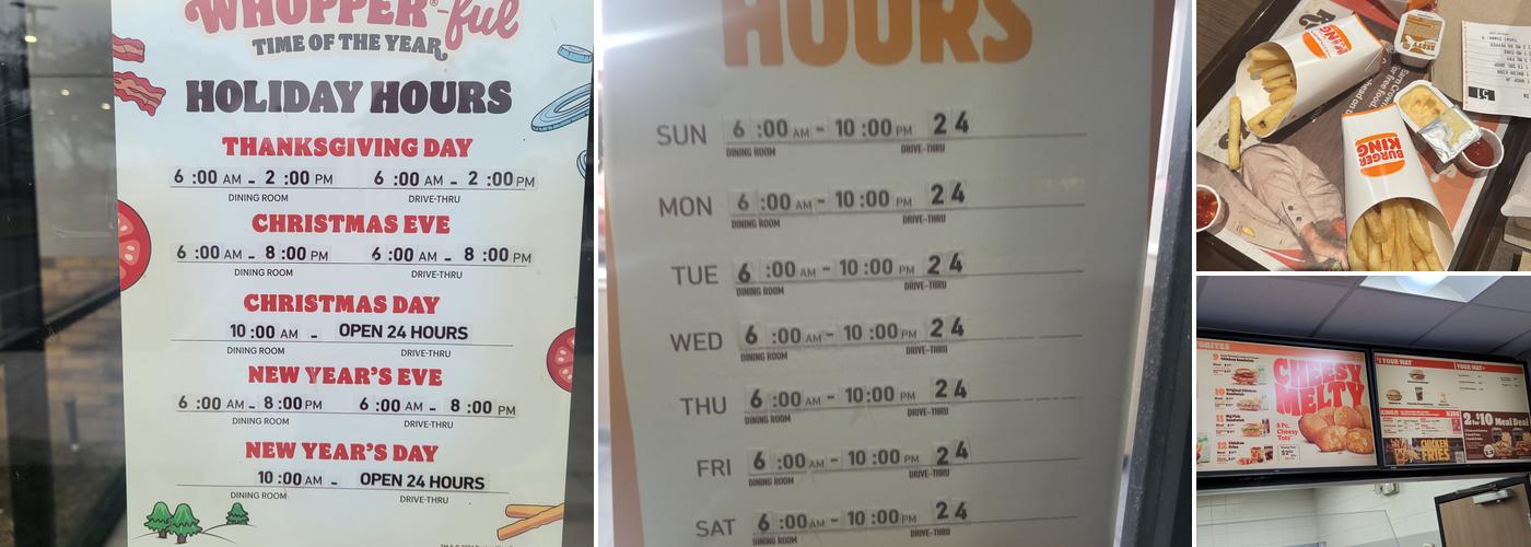 Burger King Menu