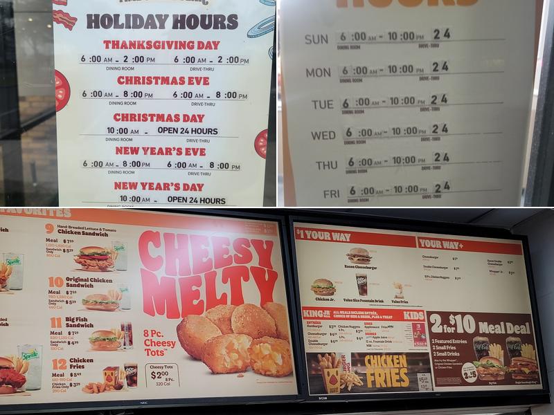 Burger King Menu
