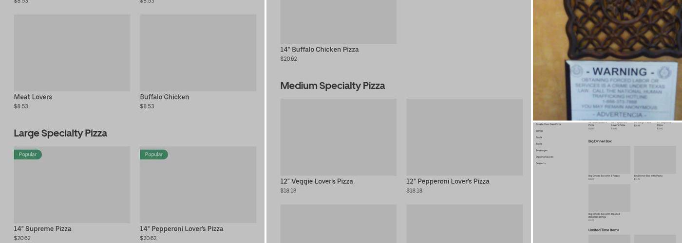 Pizza Hut Menu