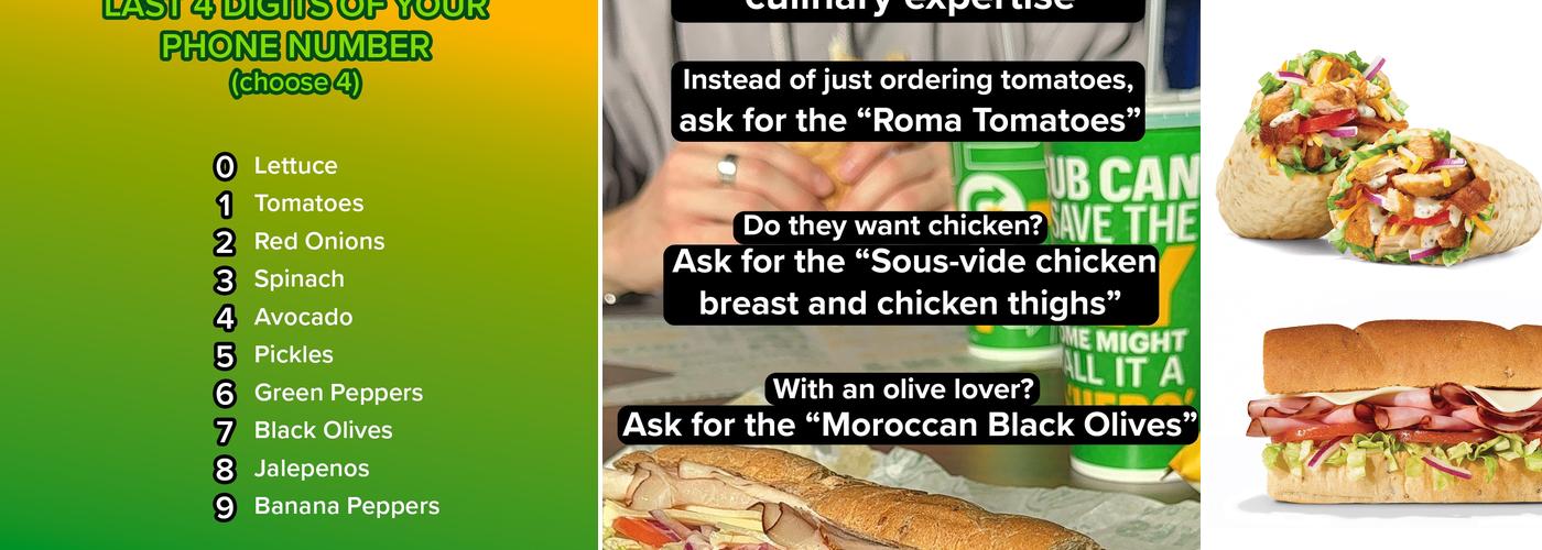 Subway Menu
