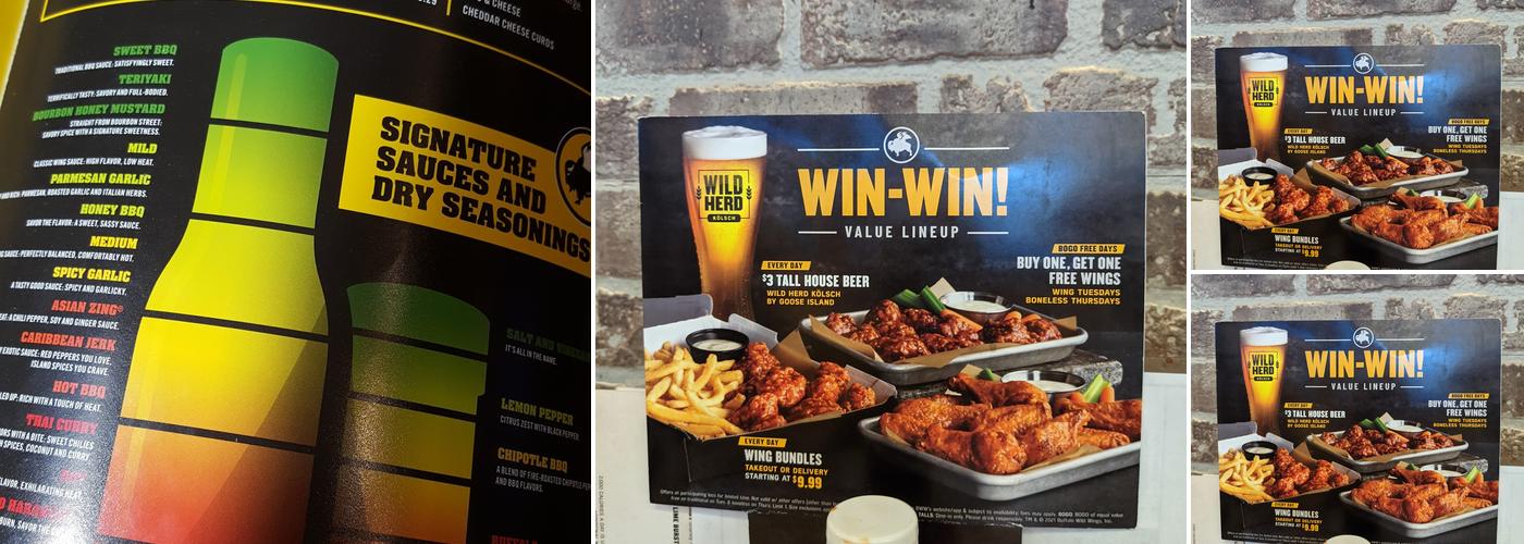 Buffalo Wild Wings Menu