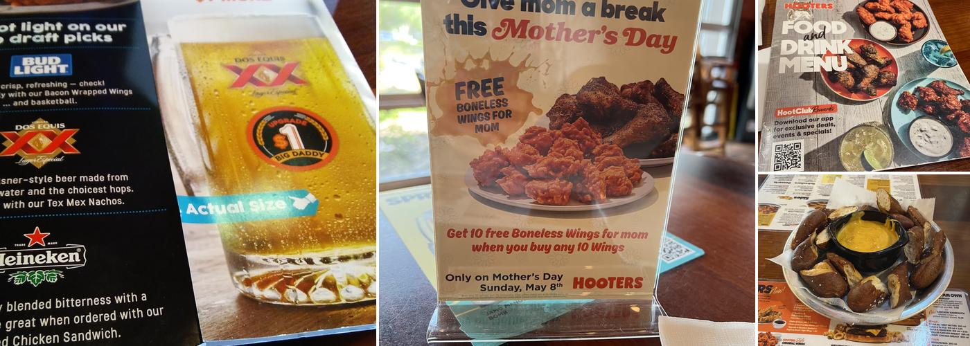 Hooters Menu