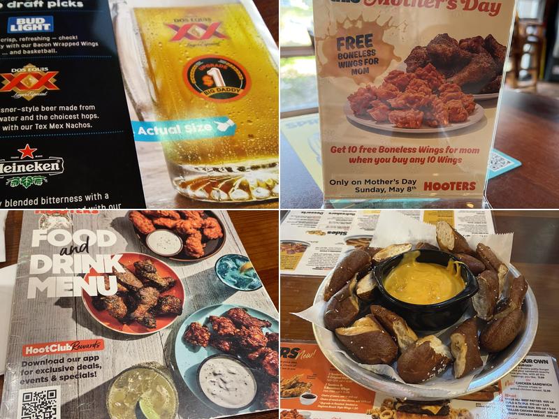 Hooters Menu