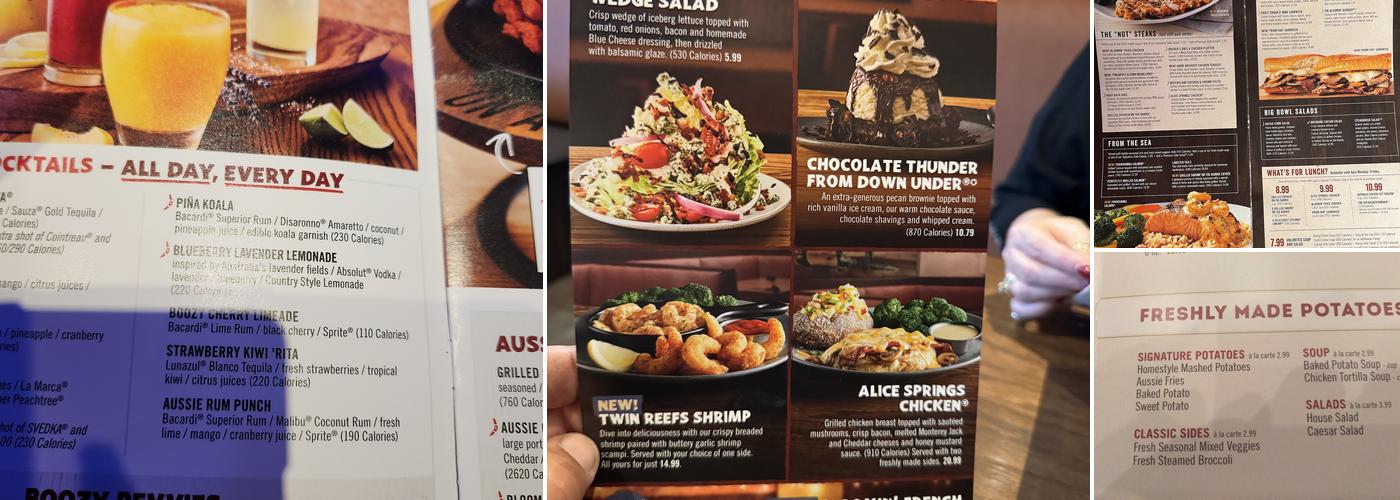 Outback Steakhouse Menu