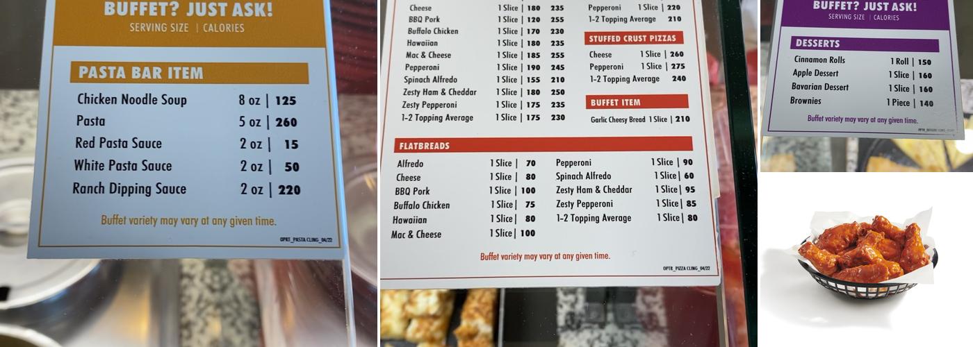 Cicis Pizza Menu