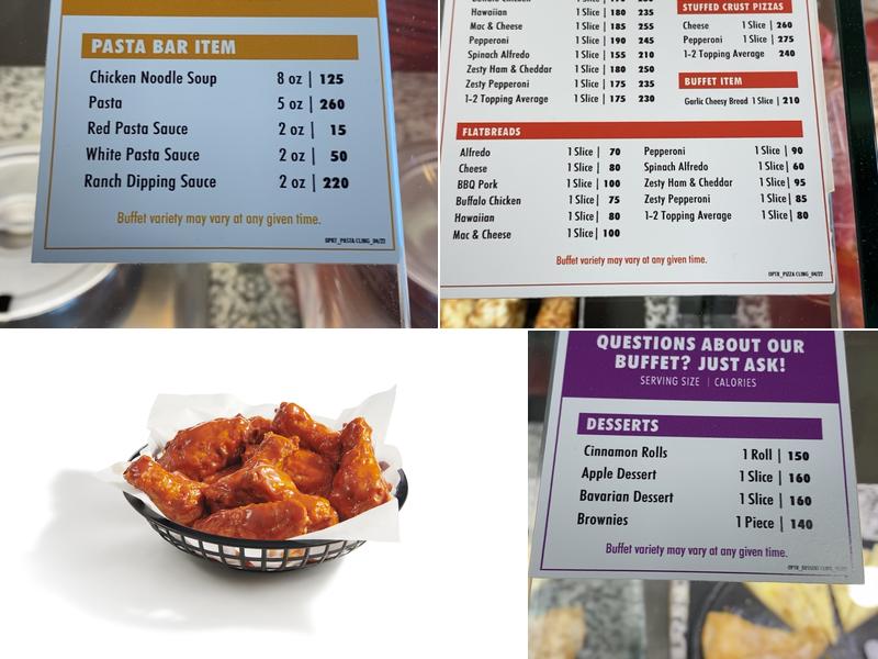Cicis Pizza Menu