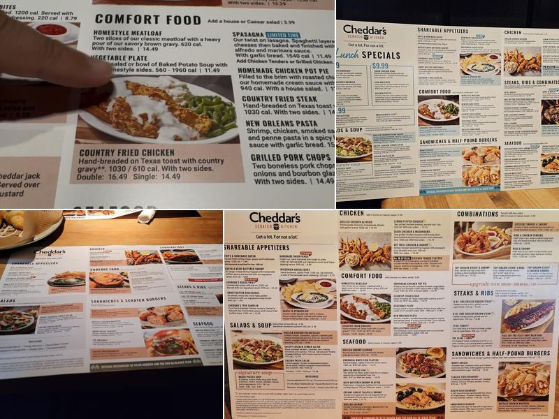 Cheddar's Scratch Kitchen Menu