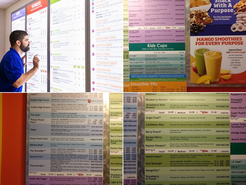 Smoothie King Menu
