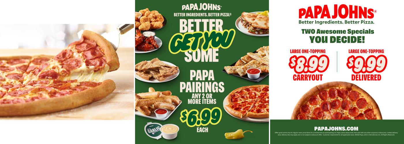 Papa Johns Pizza Menu