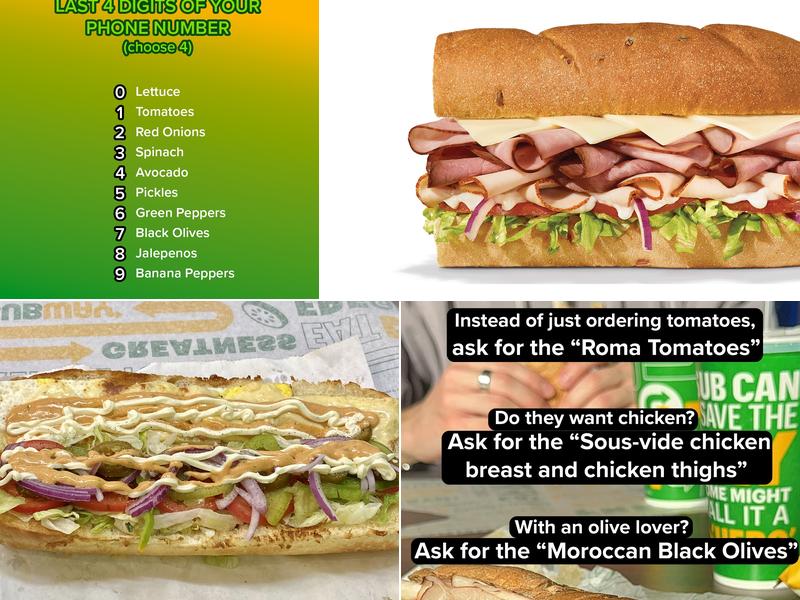 Subway Menu
