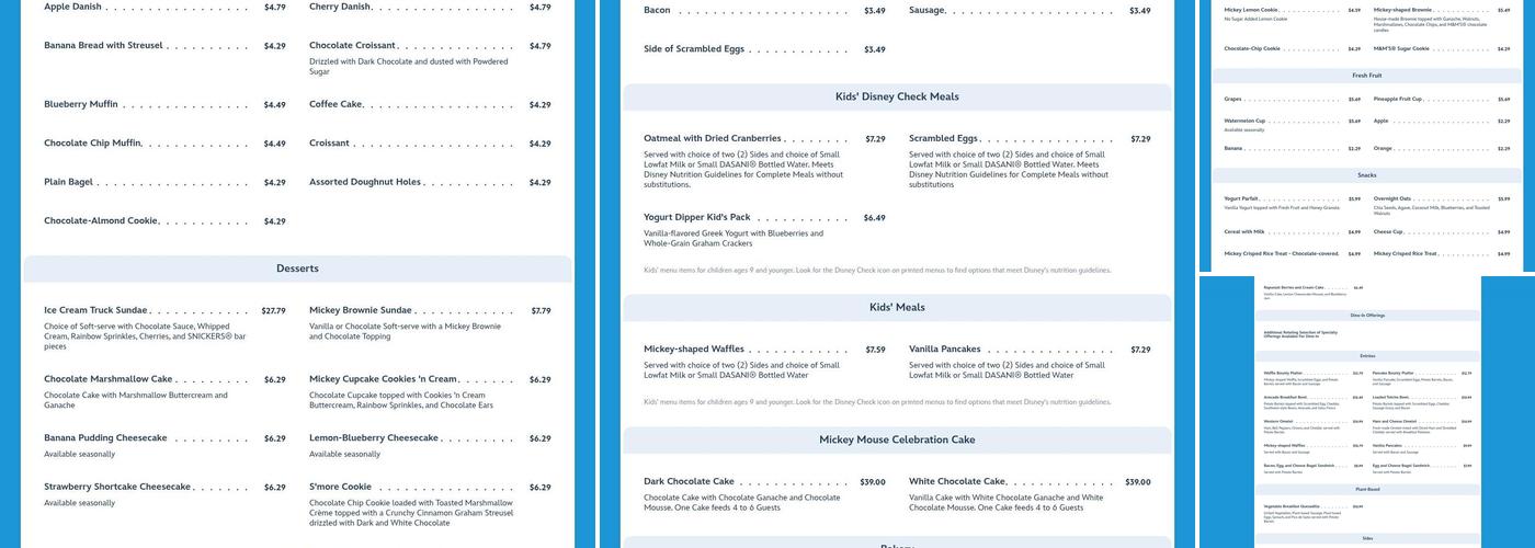 Everything POP Shopping & Dining Menu