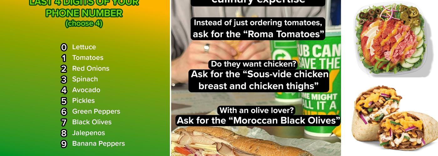 Subway Menu