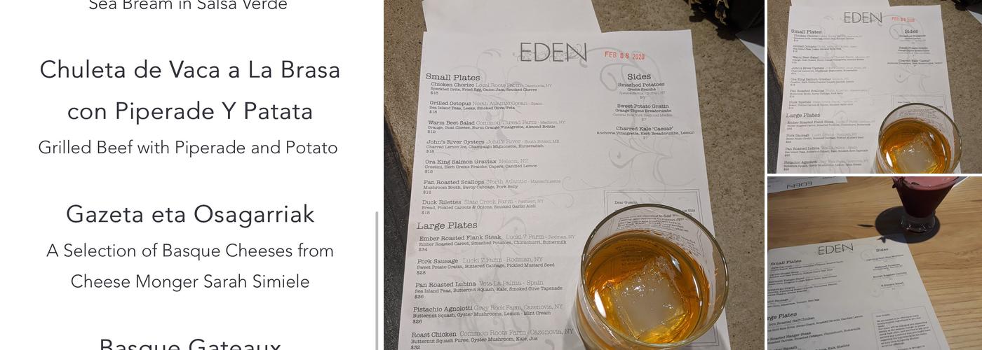 Eden Menu