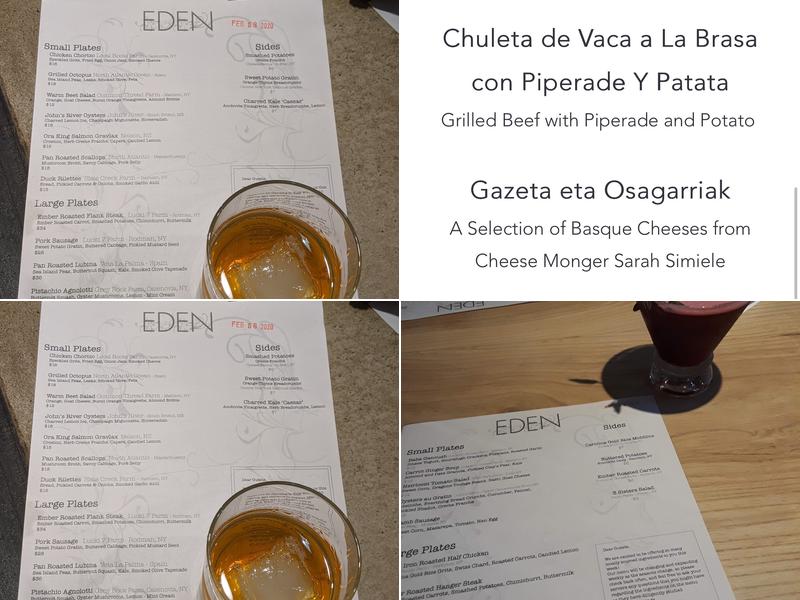 Eden Menu