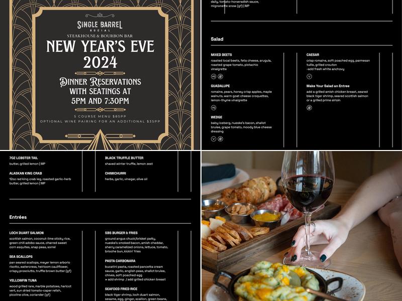 Single Barrel Social Menu