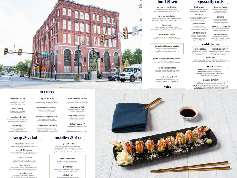 The Blue Elephant Pottstown Menu