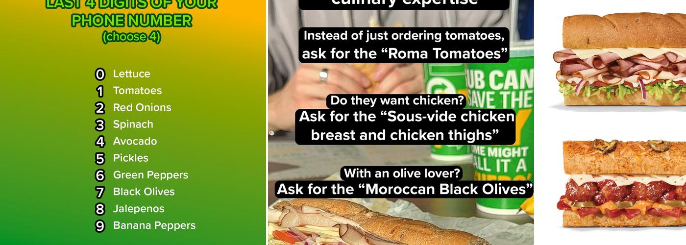 Subway Menu