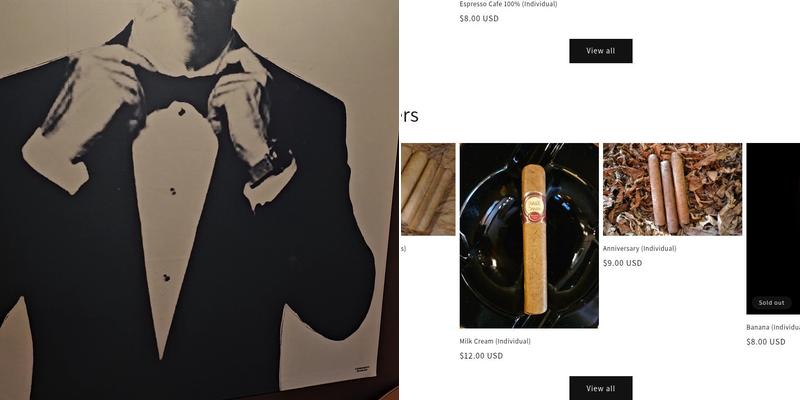 Rosario Cigars Menu