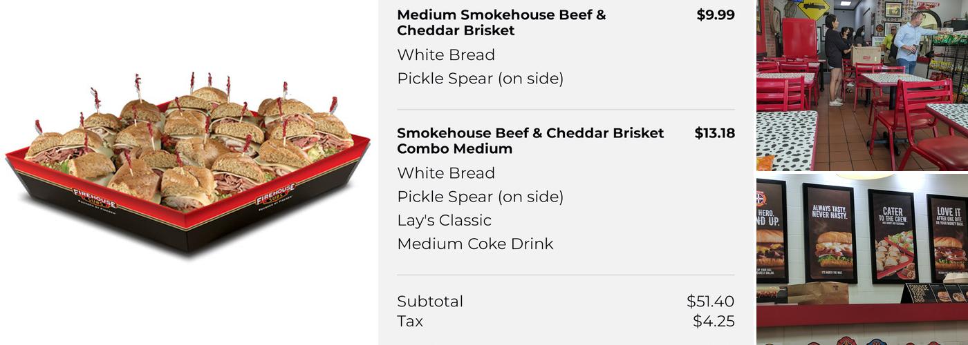 Firehouse Subs Webster Menu