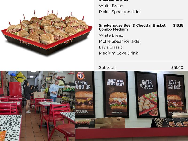 Firehouse Subs Webster Menu