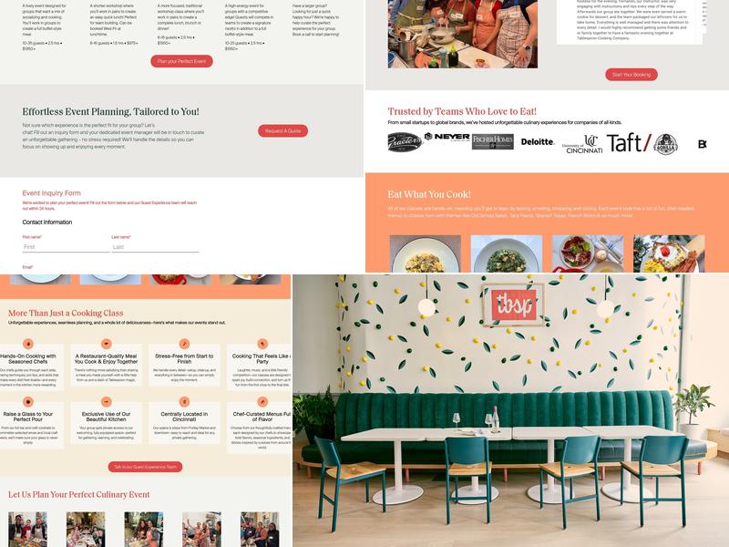 Tablespoon Cooking Co. Menu