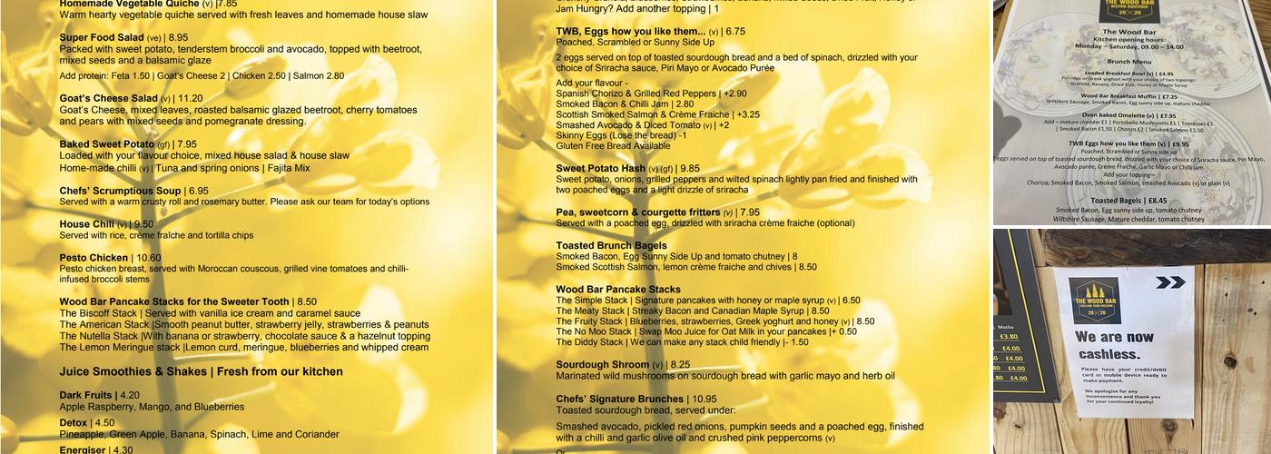 The Wood Bar | Barista Coffee, Brunch & Lunch Menu