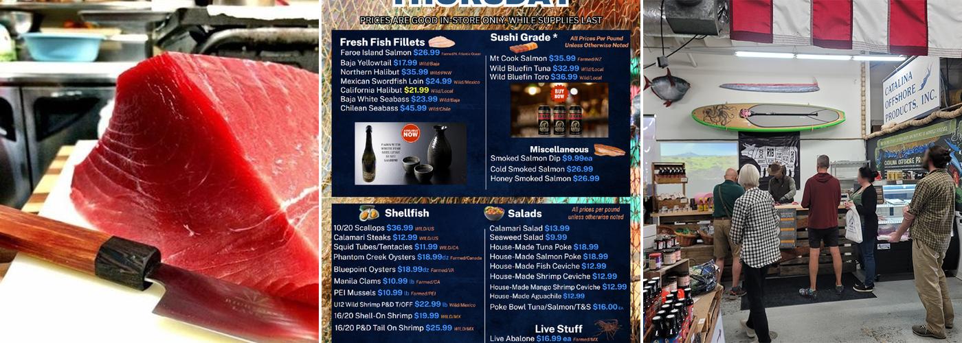 Catalina Offshore Products Menu