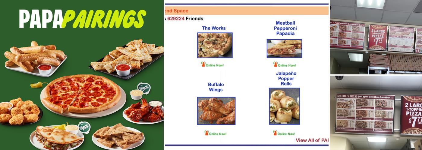 Papa Johns Pizza Menu