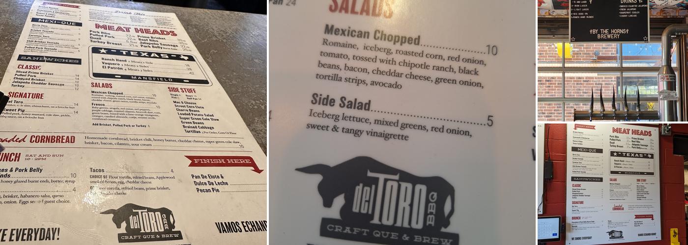The Backyard Menu