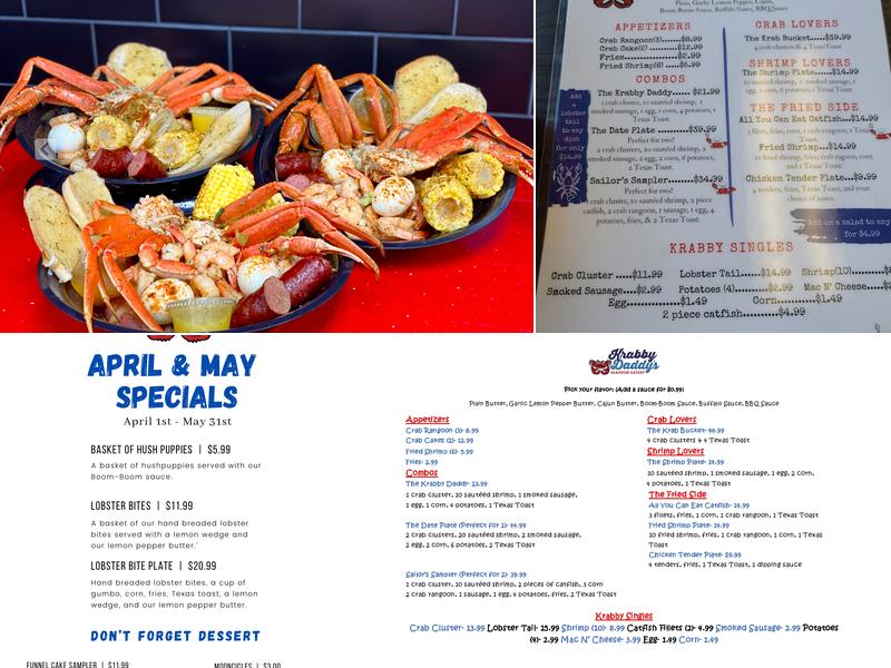 Krabby Daddy's Seafood Eatery Menu