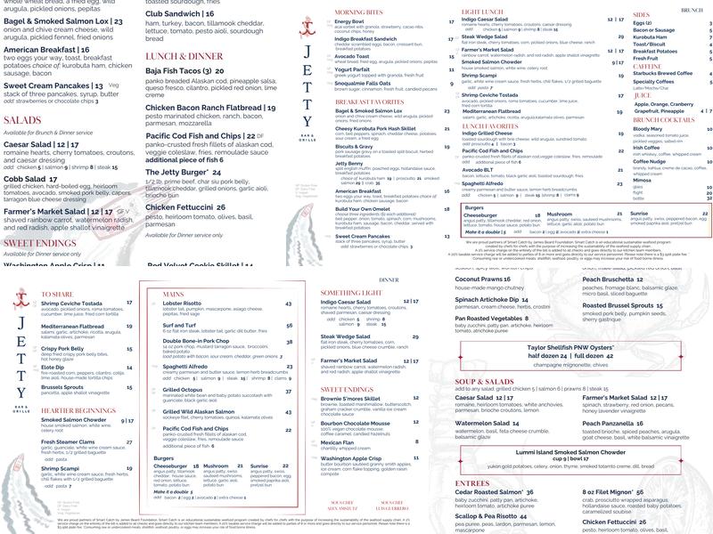 Jetty Bar & Grille Menu