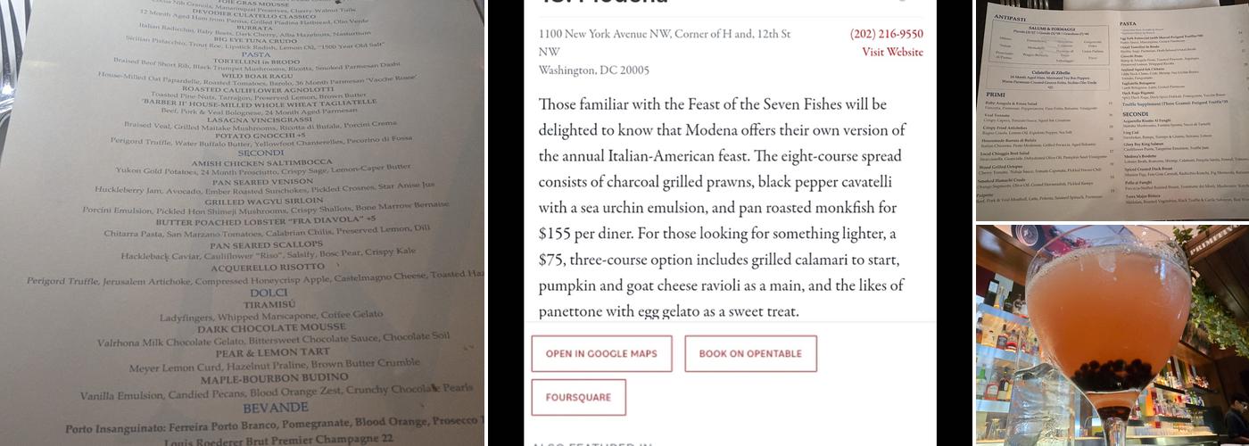 Modena Menu