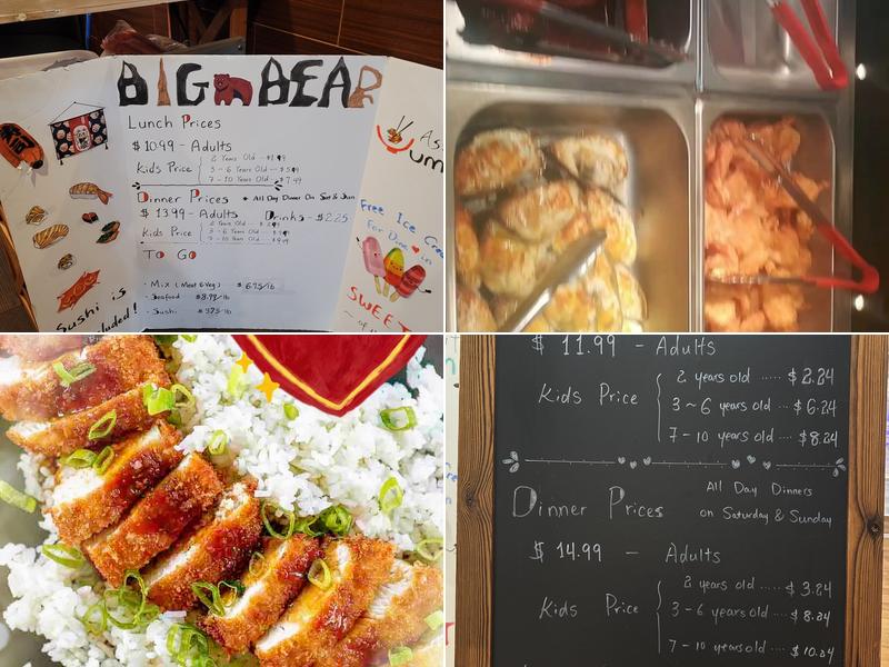 Big Bear Asian Buffet Menu
