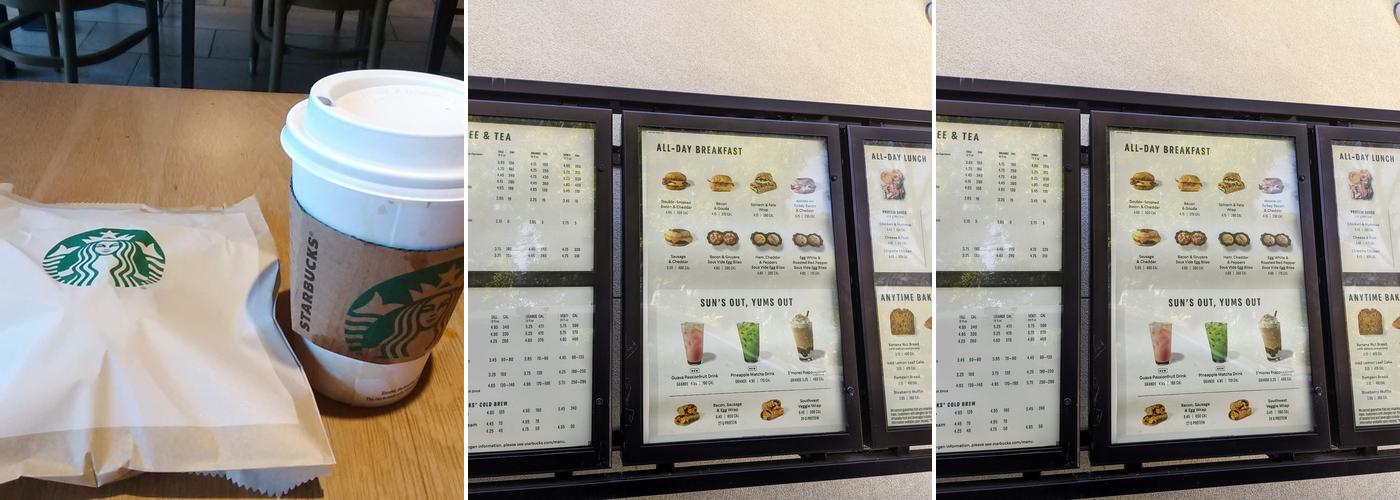 Starbucks Coffee Company Menu