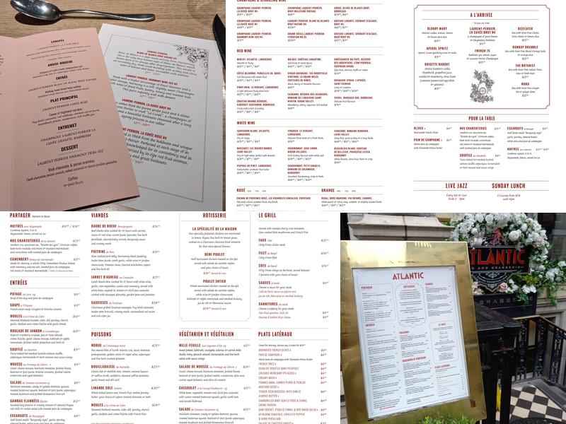 Atlantic Bar & Brasserie Menu