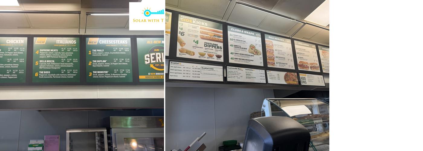 Subway Menu