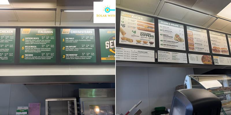 Subway Menu