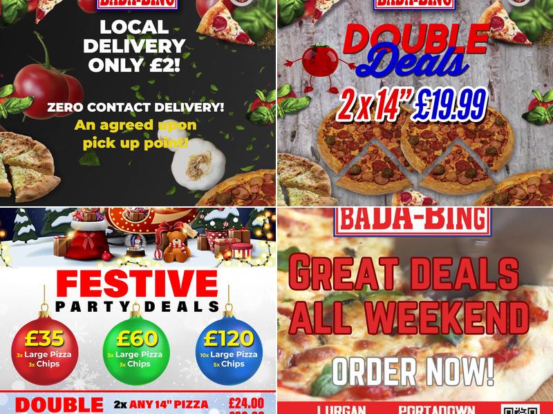 Bada Bing Portadown Menu